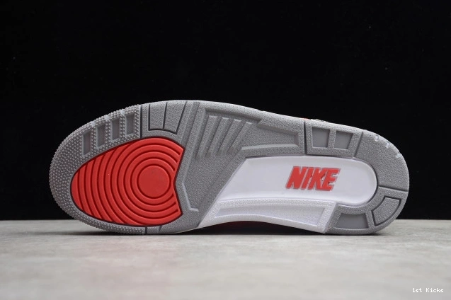 1st Kicks Shoes Air Cement 3 Red Jordan CK5692-600 0812